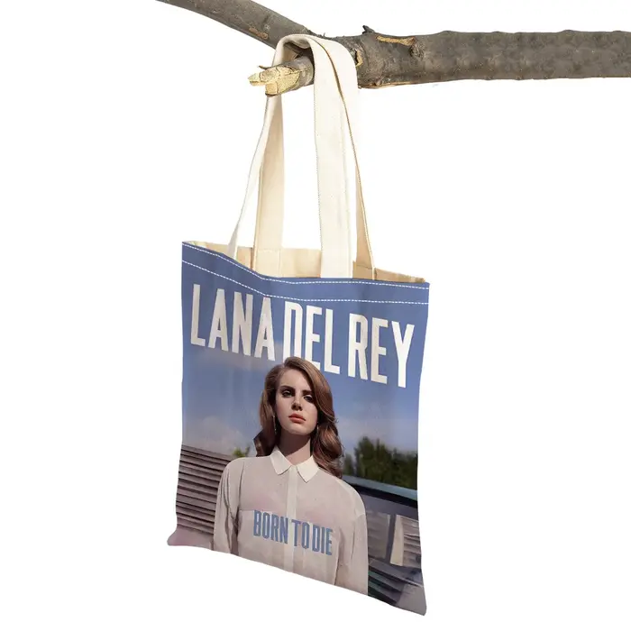 Décontracté Vintage Lana Del Rey fille sac à provisions dessin animé femmes Shopper sacs Double impression enfants cadeau dame fourre-tout épaule sac à main