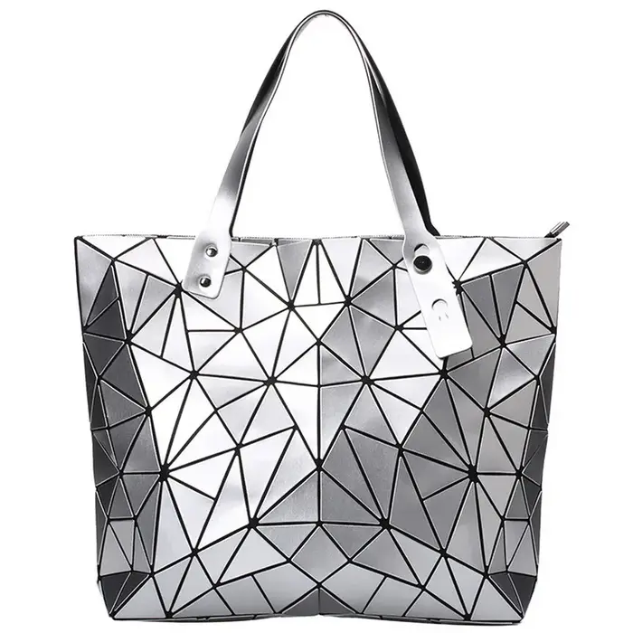 Nouveaux sacs à main argentés pour femmes 2026 – Grand sac fourre-tout d'été pour dames