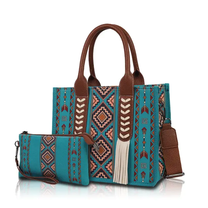 Sac fourre-tout bohème en toile pour femme