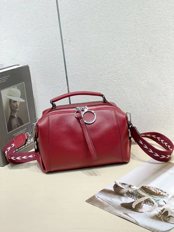 Sac à main en cuir de vache véritable pour femmes