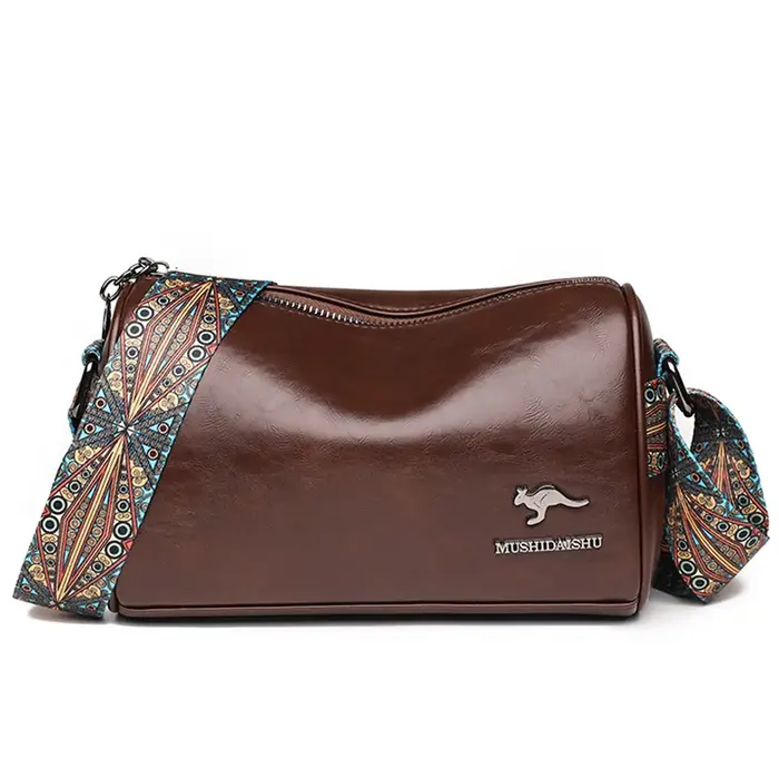 Sac à bandoulière en peau de mouton souple pour femme