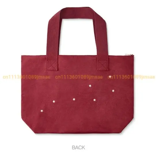Sac fourre-tout en toile rouge 2026, sac à main portable à bandoulière avec broderie graphique rétro