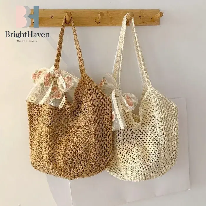 Sac tissé grande capacité pour femme