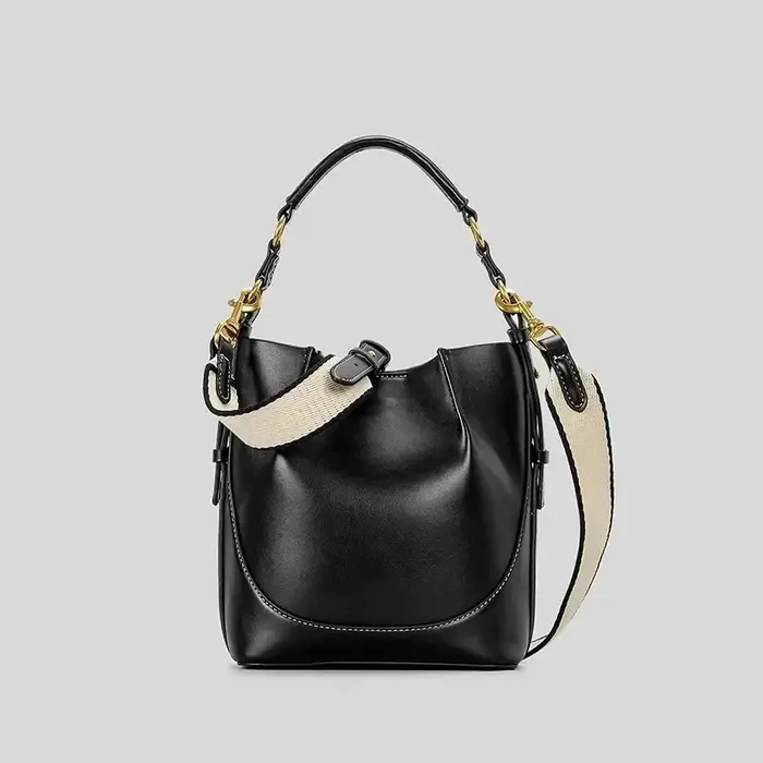 Sac seau en toile à panneaux pour femmes, sacs à main de luxe en cuir Pu, sacs à bandoulière avec la