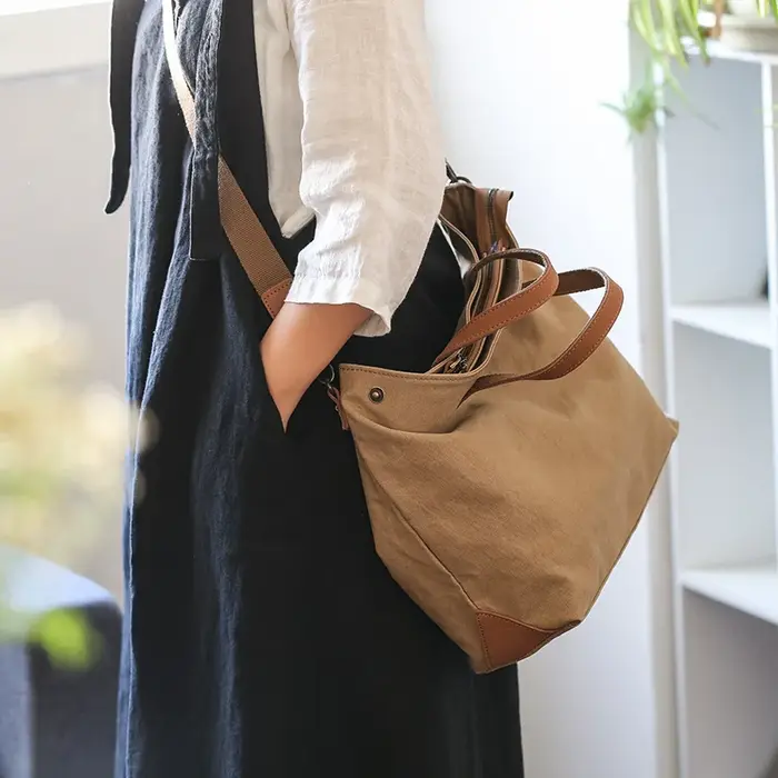 Sac messager fourre-tout en toile pour hommes et femmes