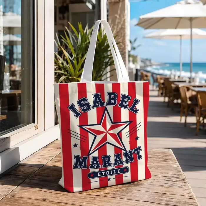 Sacs de rangement Isabel Marant Étoile, sac fourre-tout en toile, grande capacité, réutilisable, sac à bandoulière pour le shopping, les voyages et la plage