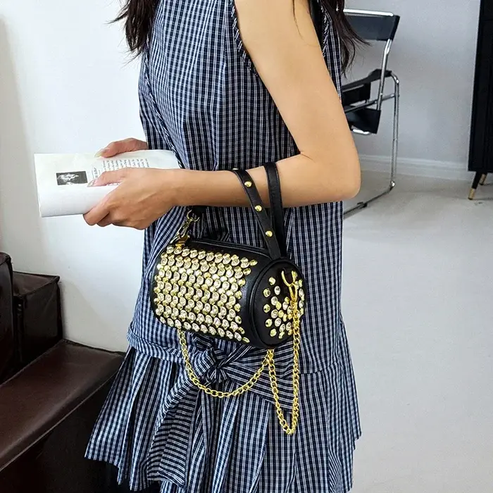 Sac rond noir pour femmes