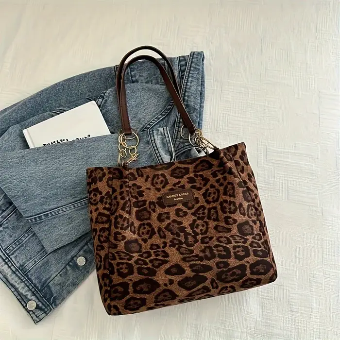 Sac à main vintage imprimé léopard