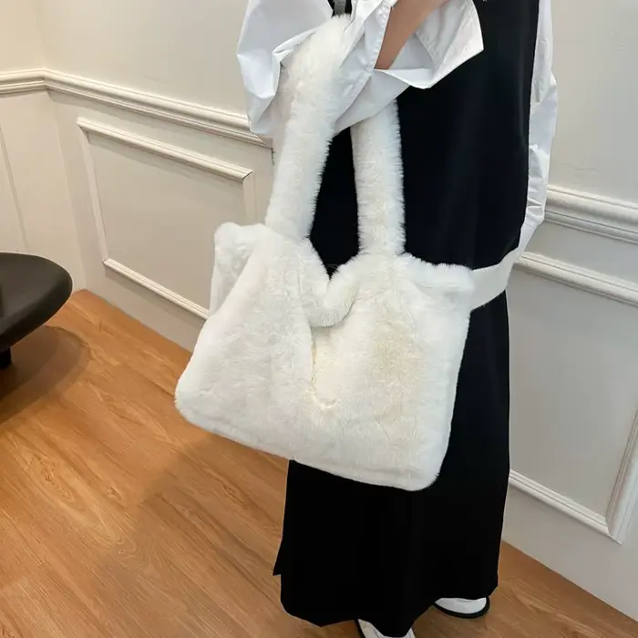 Velours couleur unie moraillon concis fourre-tout décontracté 2025 hiver doux Simple sacs de haute qualité Durable