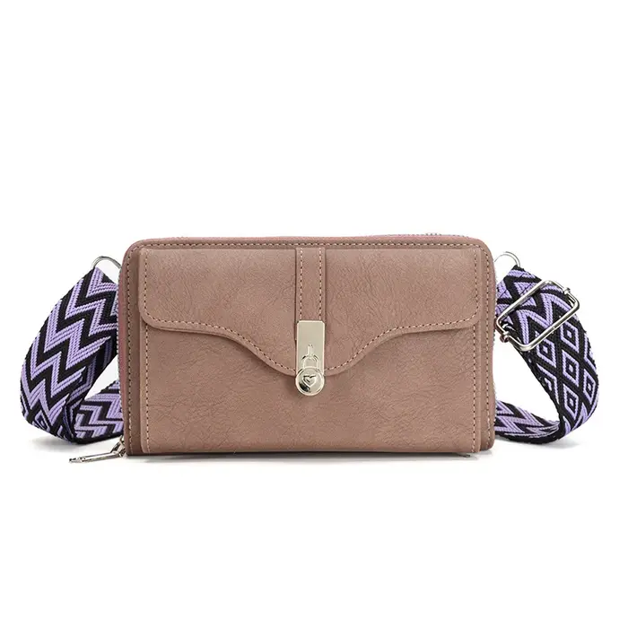 Mode femmes sac à bandoulière sacs à main en cuir PU rabat femme grande capacité large sangle Crossobdy