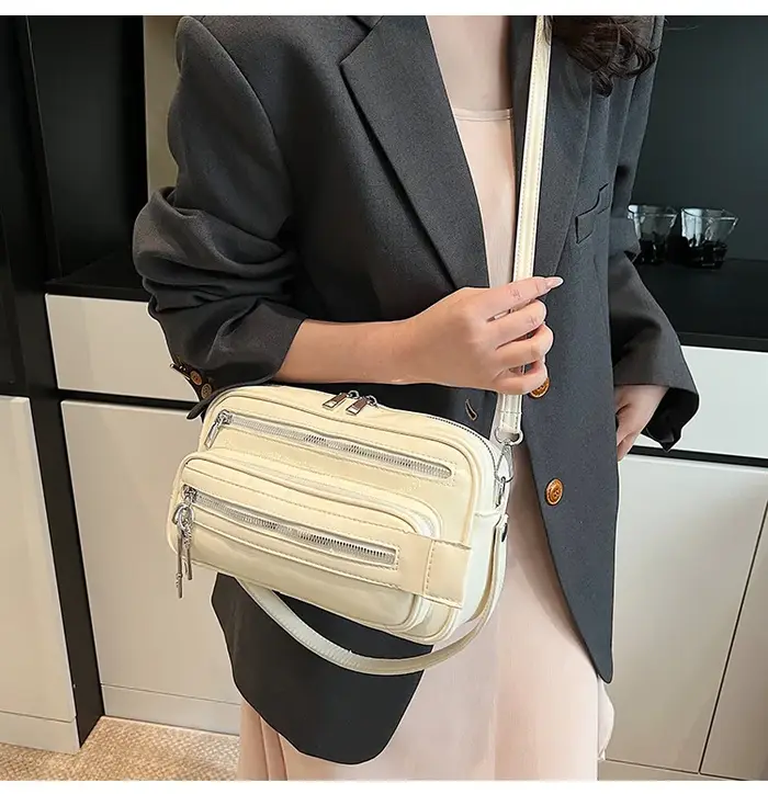 Sac messager en cuir PU souple pour femmes