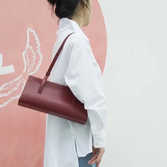 Matna-in-Sac sous les bras en cuir fendu pour femme, sac à main souple pour femme, mode française, i