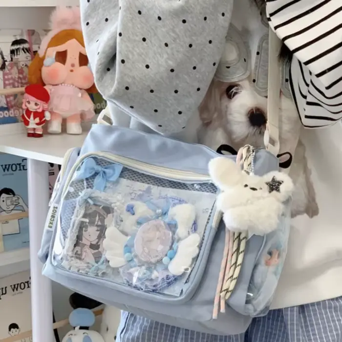Sac bandoulière transparent tendance pour filles