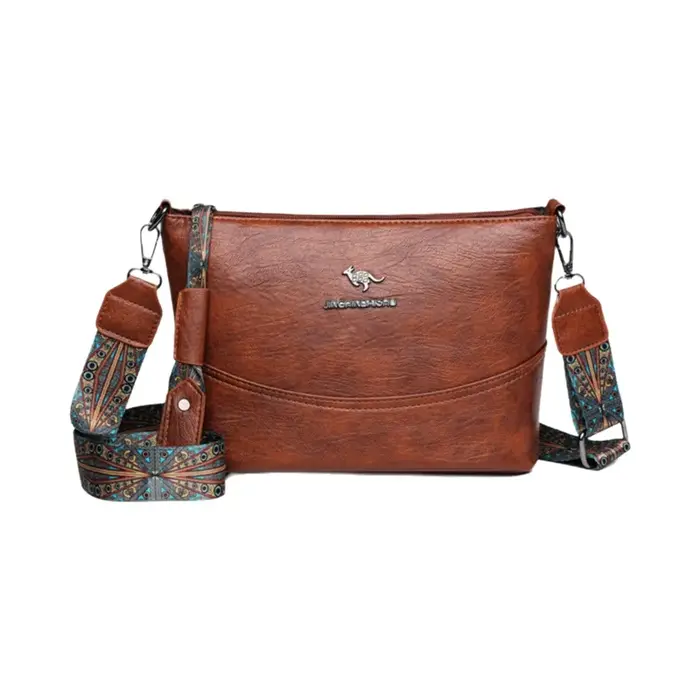 Sac seau rétro en cuir souple pour femme