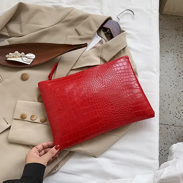 Sac à main et porte-monnaie en cuir PU souple pour femmes