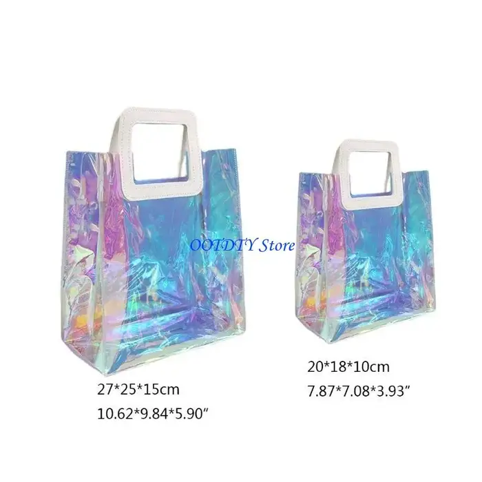 Fourre-tout transparent holographique arc-en-ciel 367A