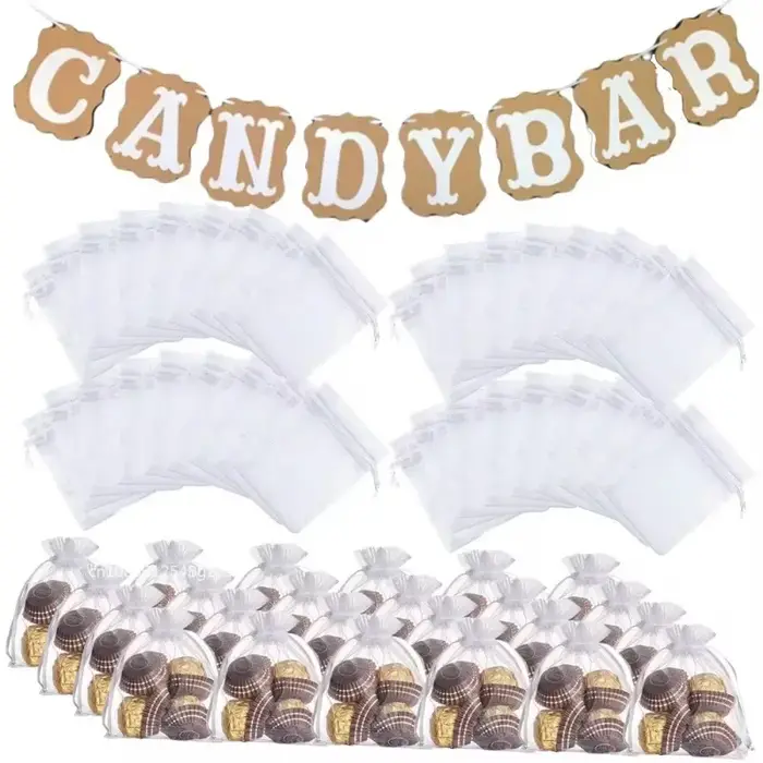 Sac cadeau en Organza pour bijoux