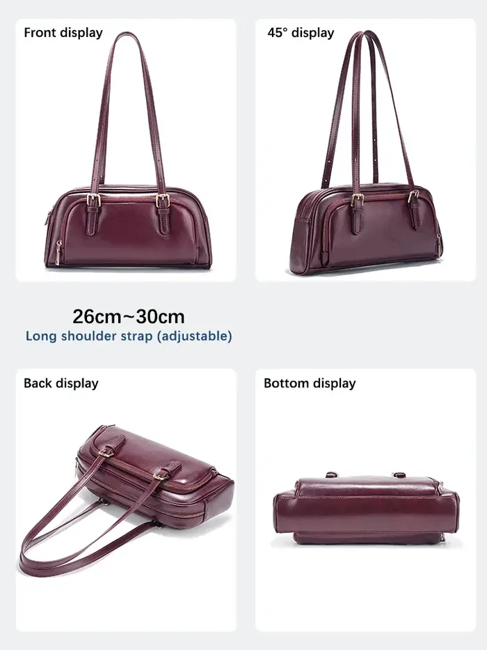 Zency – sac à main en cuir souple pour femmes, sac à bandoulière sous les bras, grande capacité, pou