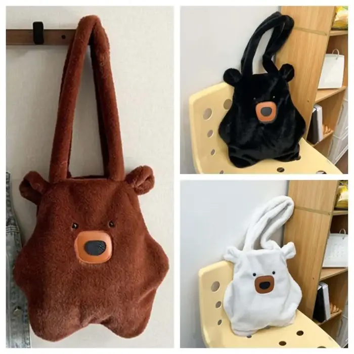 Sac à main Capybara doux et mignon en polyester couleur unie