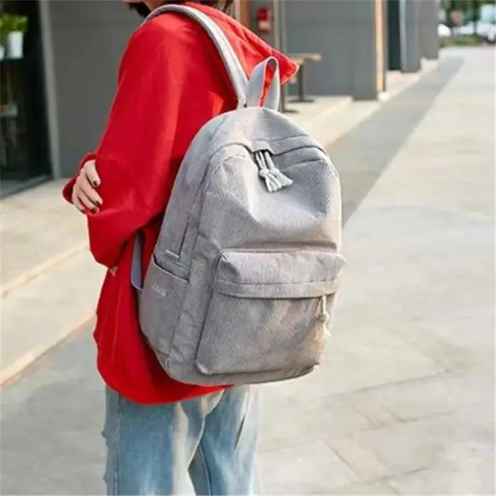 Sac à dos en velours côtelé