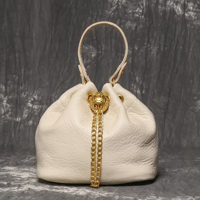 LUOKIR nouveau cordon en métal polyvalent femmes sac à main en cuir véritable chaîne sac à bandouliè