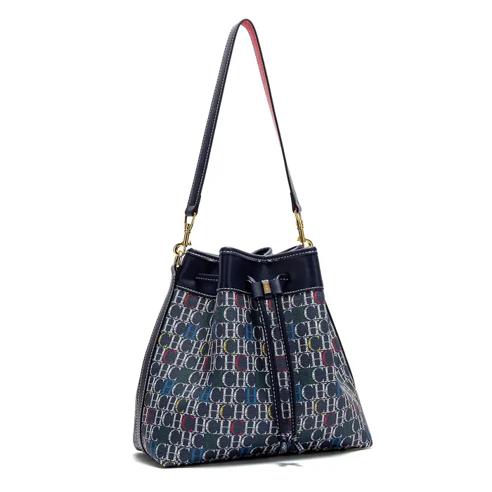 CHCH sac seau femme printemps nouveau vin rouge sac à cordon double usage bandoulière portefeuille d
