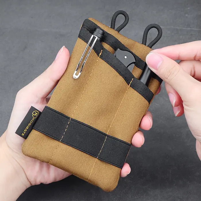Pochette de rangement de poche compacte multifonctionnelle pour Camping randonnée alpinisme clé de carte EDC sac