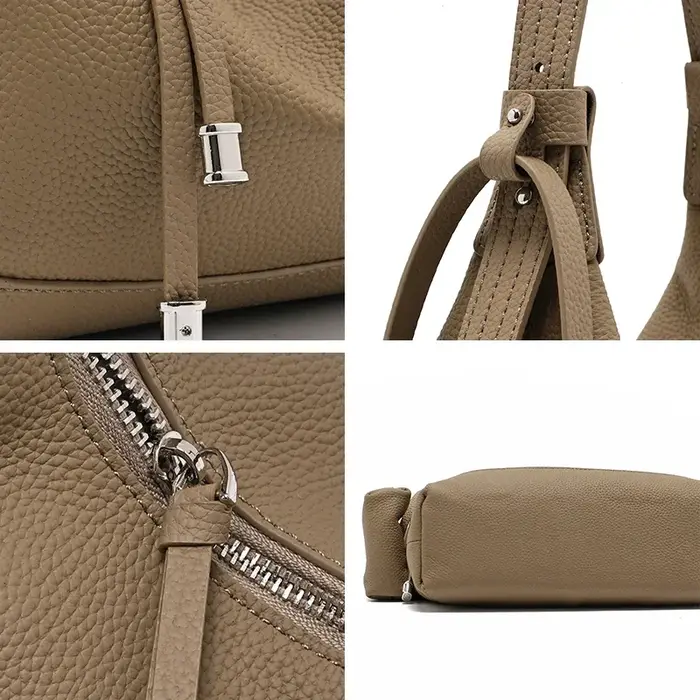 Sac à bandoulière rétro en cuir de vache véritable pour femme, sacs à main de luxe de créateur en cu
