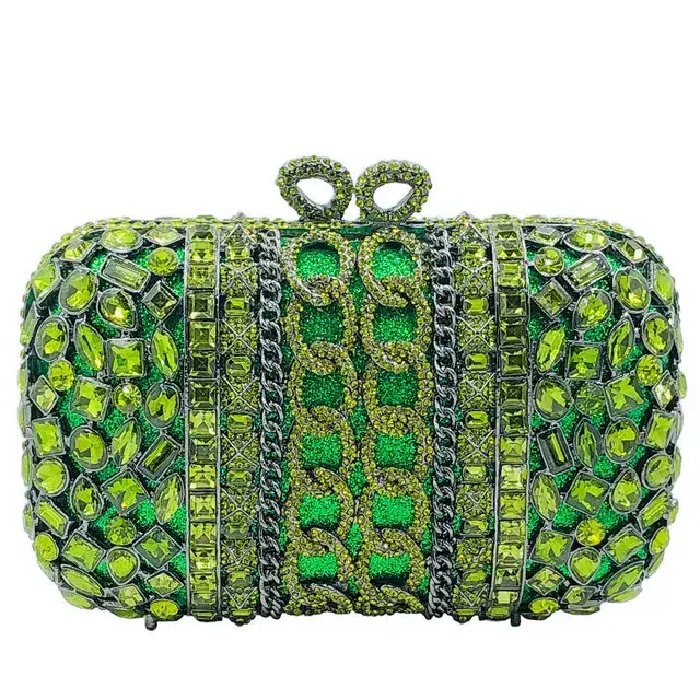 Boutique De FGG vert Olive pochettes pour femmes habillées