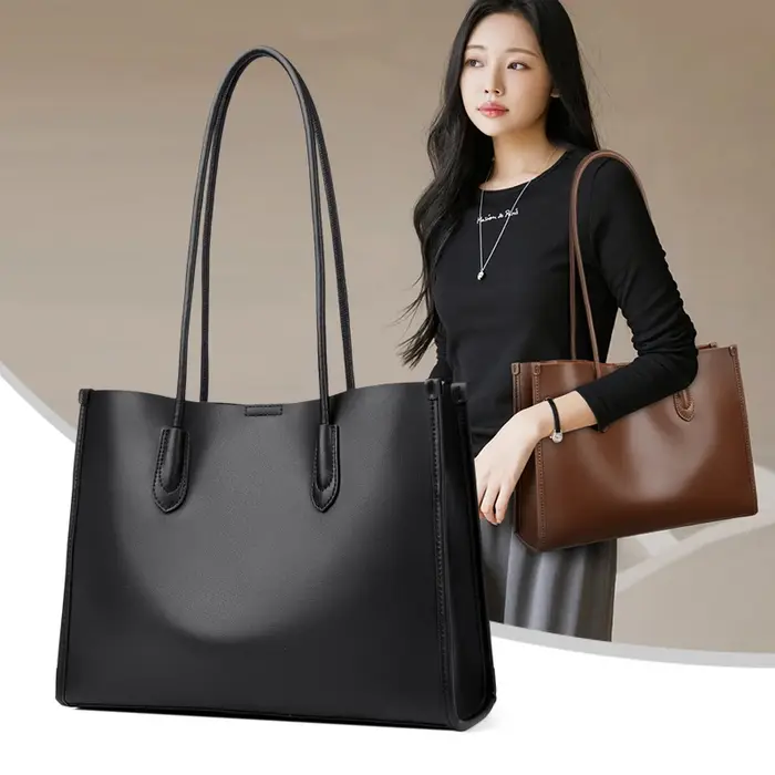 Sac fourre-tout en cuir de grande capacité pour femme