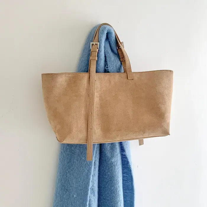 Sac fourre-tout rétro en Faux daim pour femmes