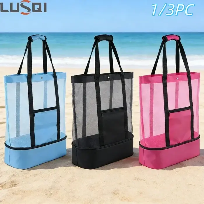 LUSQI Lot de 3 sacs de courses imperméables grande capacité