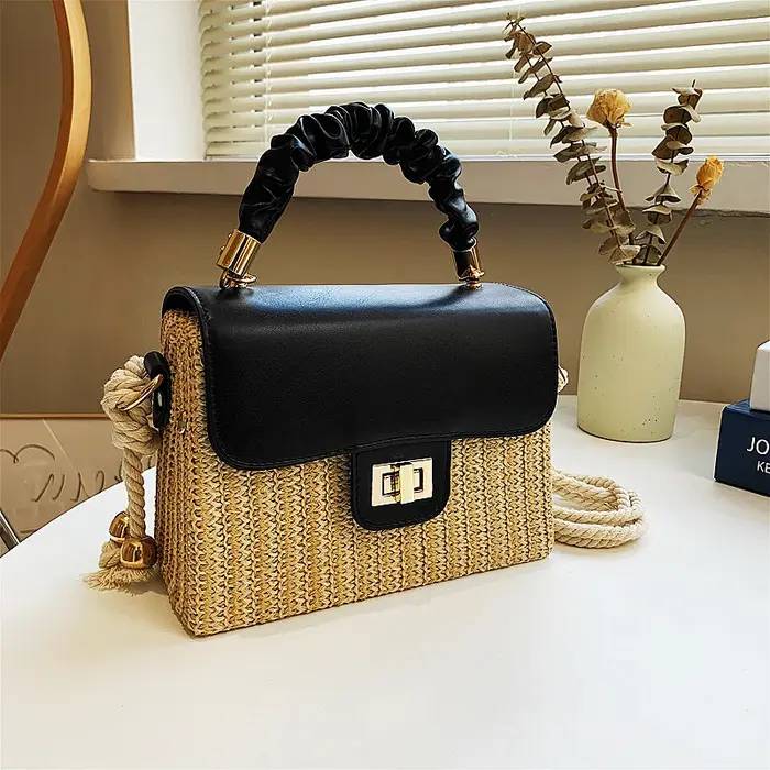 Sac de plage en paille pour femmes