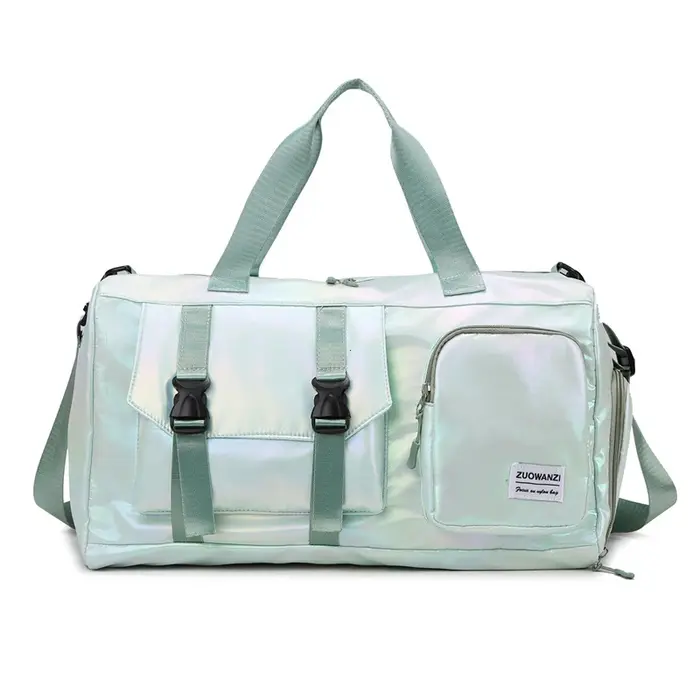 Sac polochon holographique Glamour – fourre-tout spacieux et élégant avec compartiment à chaussures