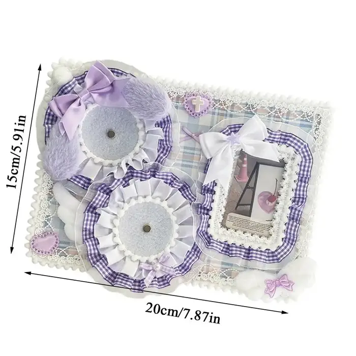 Ita sac broche Badge organisateur à la main dentelle plaque arrière