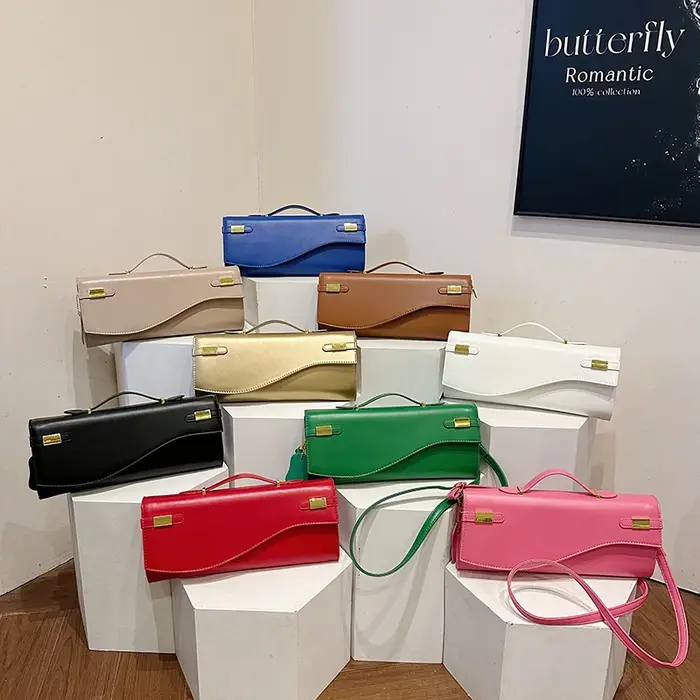 Grand cartable femmes sac à bandoulière 8 couleurs couleur unie Pu cuir sac de messager