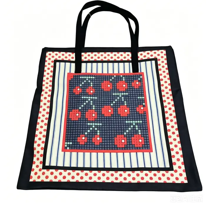 Sacs en toile carrés, sacs de shopping décontractés