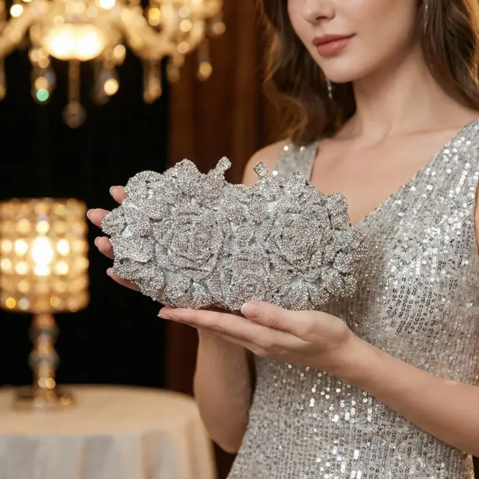 Alizekerr-Sacs à main de soirée en cristal rose pour femmes, pocommuniste de luxe, sacs à main et sa