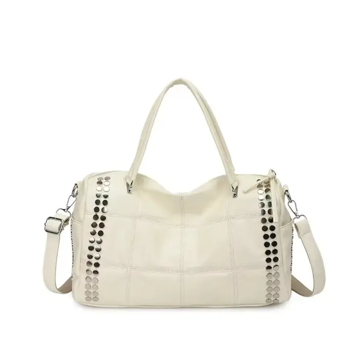 Sac fourre-tout matelassé grande capacité avec rivets