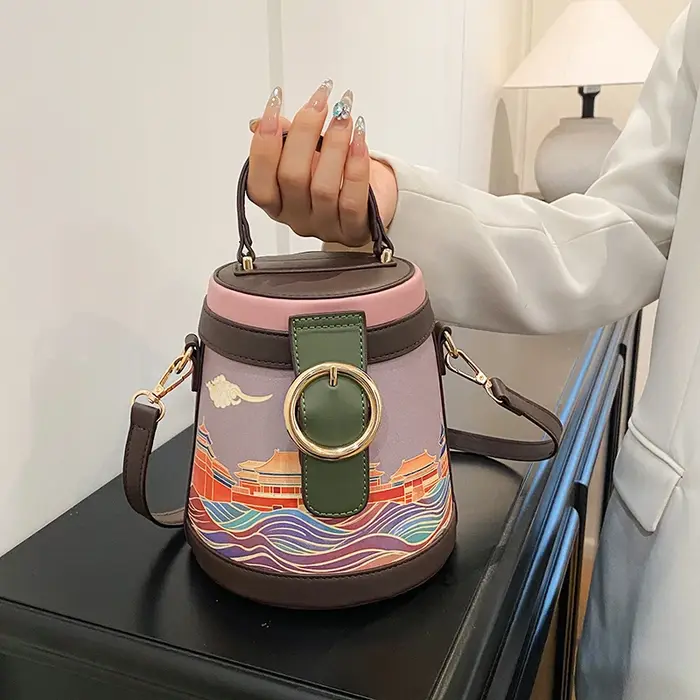 Nouveau sac seau petit fourre-tout dame concepteur Graffiti sac à main marque de luxe sac à bandoulière femme mode Mini