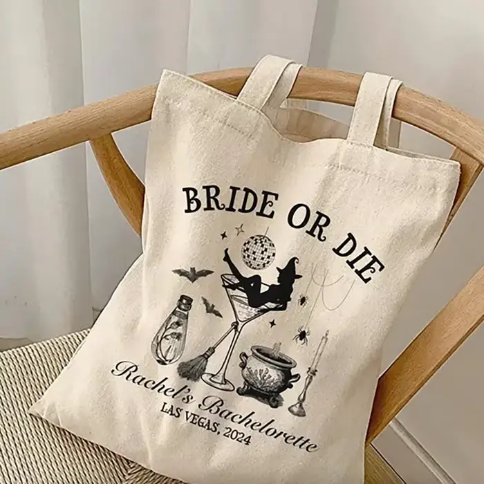 Grand sac à cadeaux personnalisé pour fête d'enterrement de vie de jeune fille