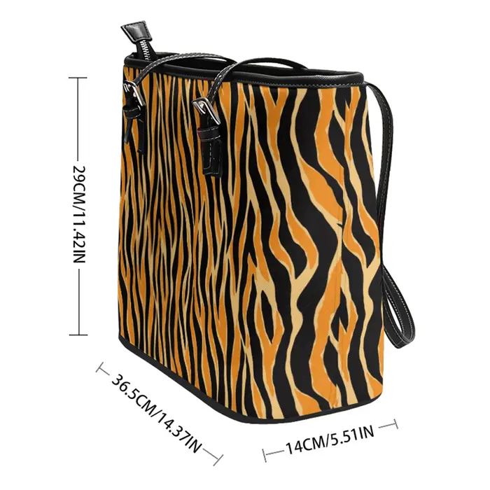 Sac à bandoulière en cuir PVC Oxford imprimé léopard doré