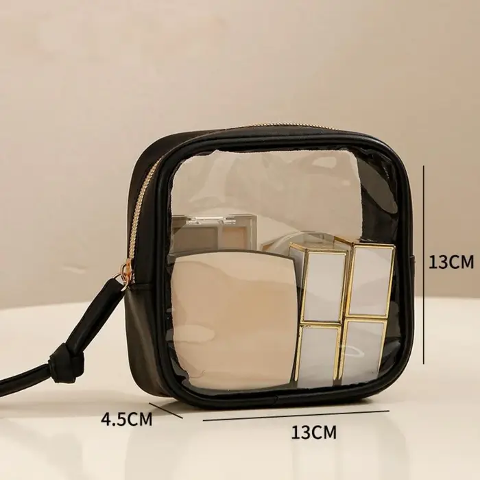 Sac de maquillage Transparent en PVC, pochette de rangement pour voyage, usage quotidien, plusieurs 