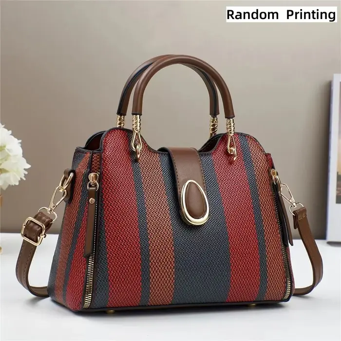 Sac à main tendance grande capacité pour femme, sac à bandoulière polyvalent et simple en polyurétha