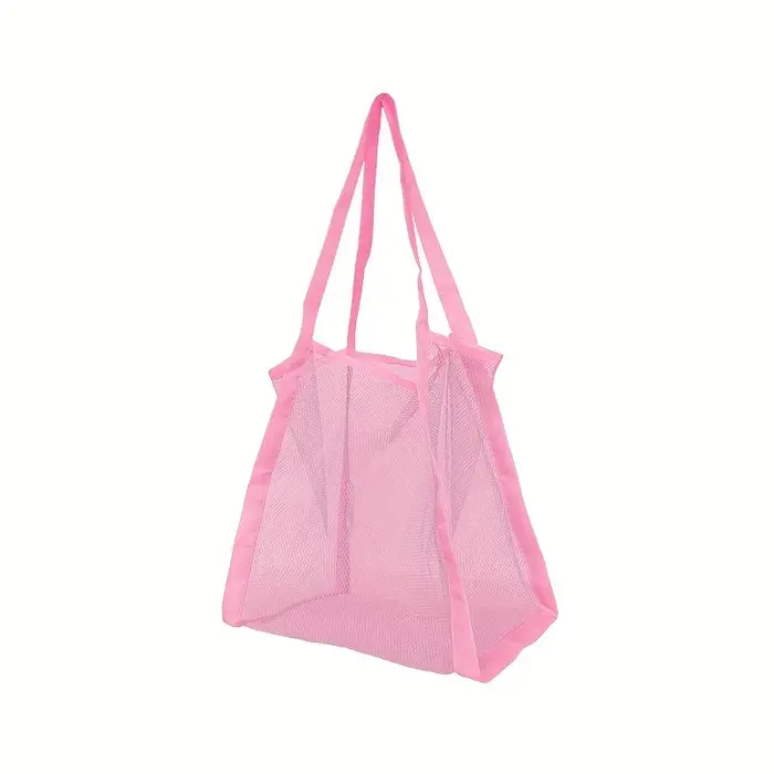 Sac de courses à main de couleur unie de grande capacité