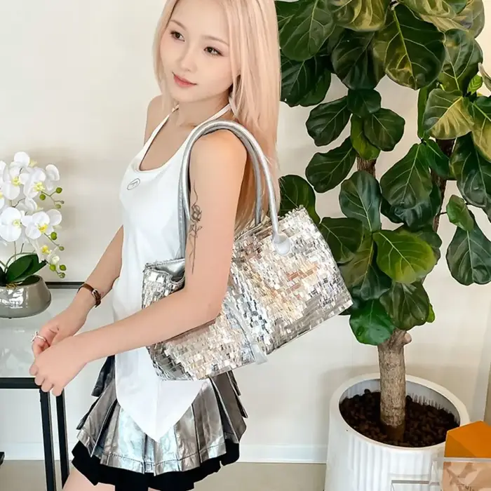 Sac fourre-tout décontracté à paillettes brillantes