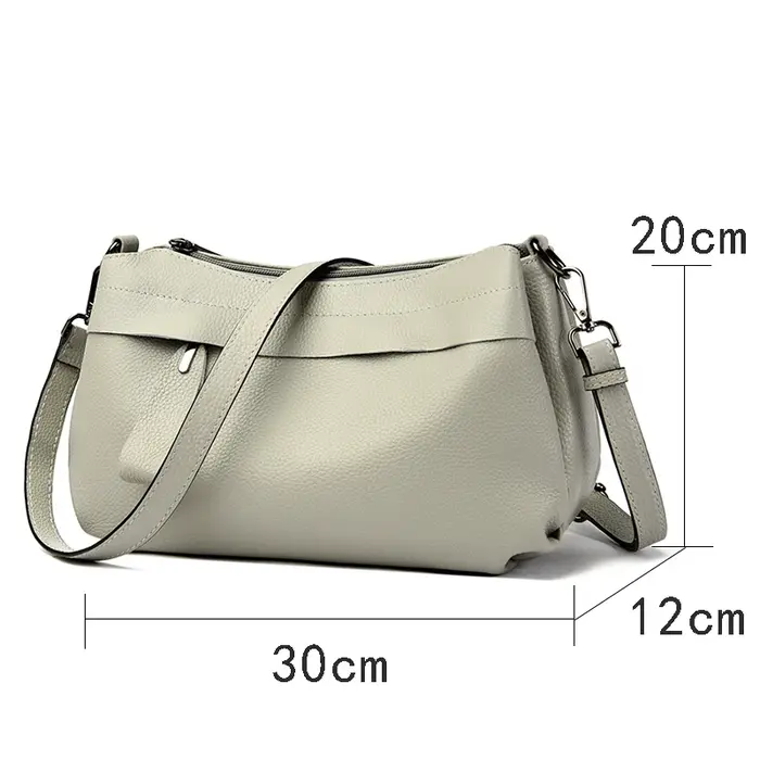 Sac à bandoulière en cuir véritable pour femmes