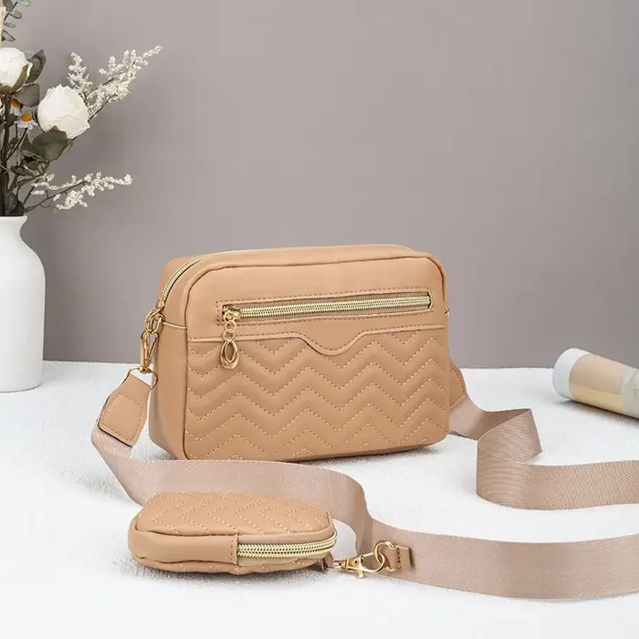 Sac à bandoulière à motif matelassé pour femme