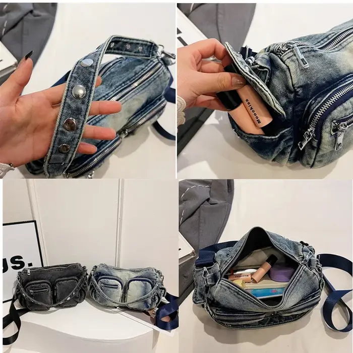 Denim Vintage bandoulière sac