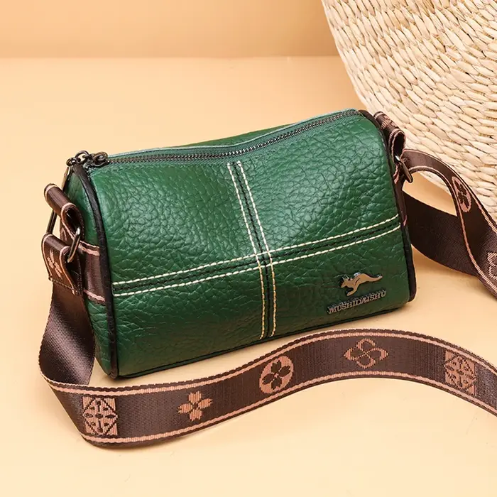 Sac à bandoulière en cuir véritable pour femme